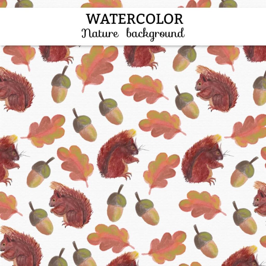 Watercolor autumn background