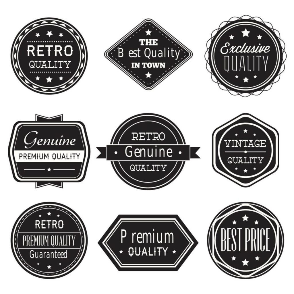 Set of vintage retro labels,ribbons