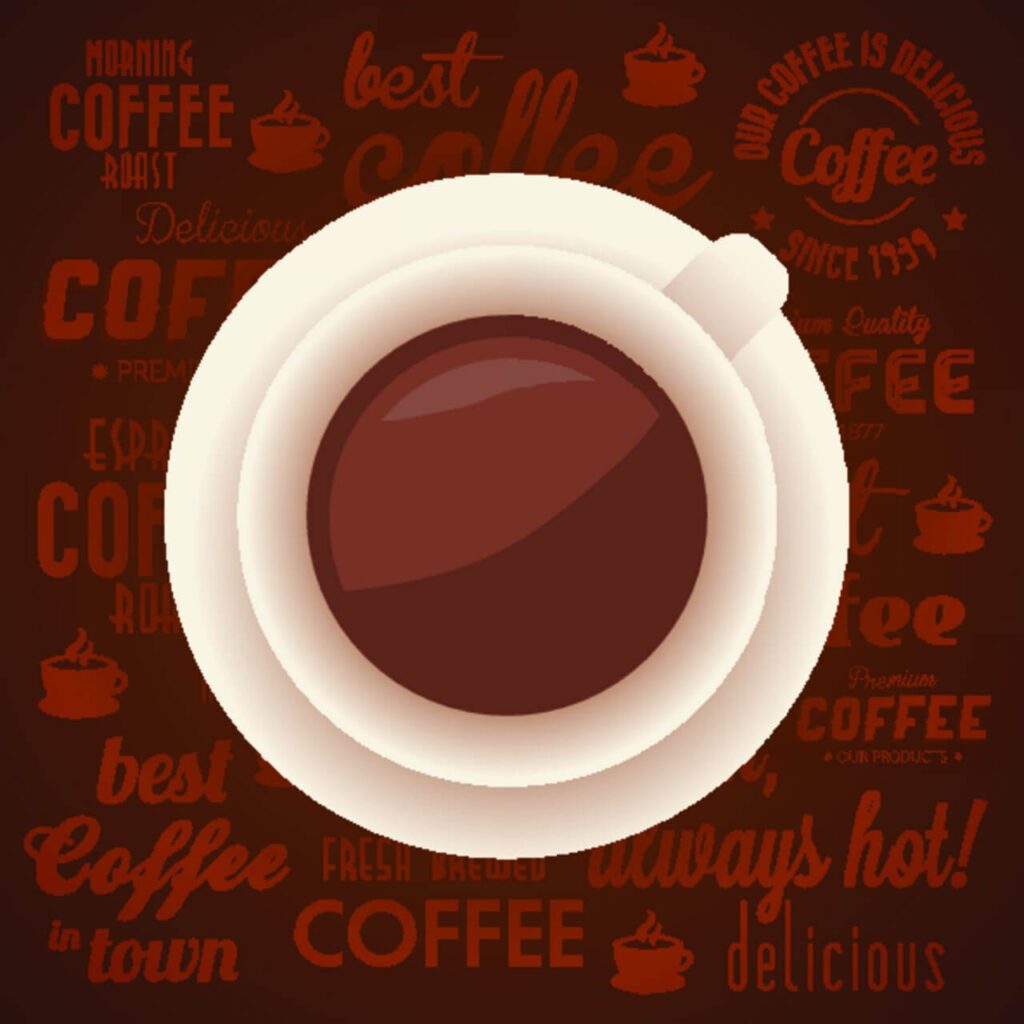 Vintage Coffee Background with Typography