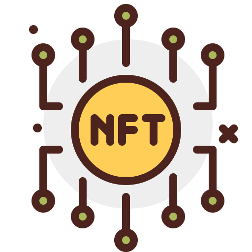 Nft, network, art icon