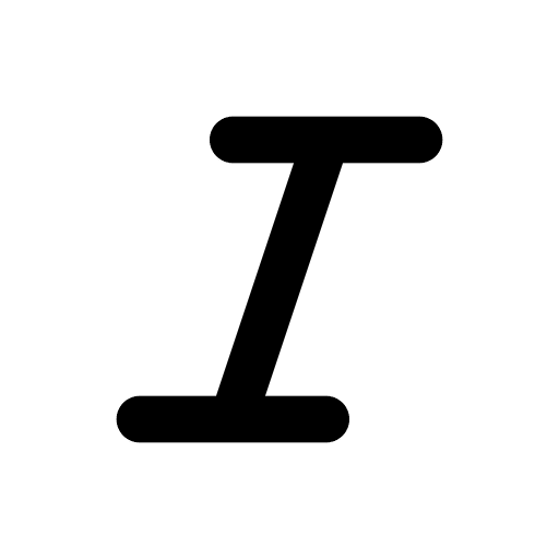 Italic, line icon