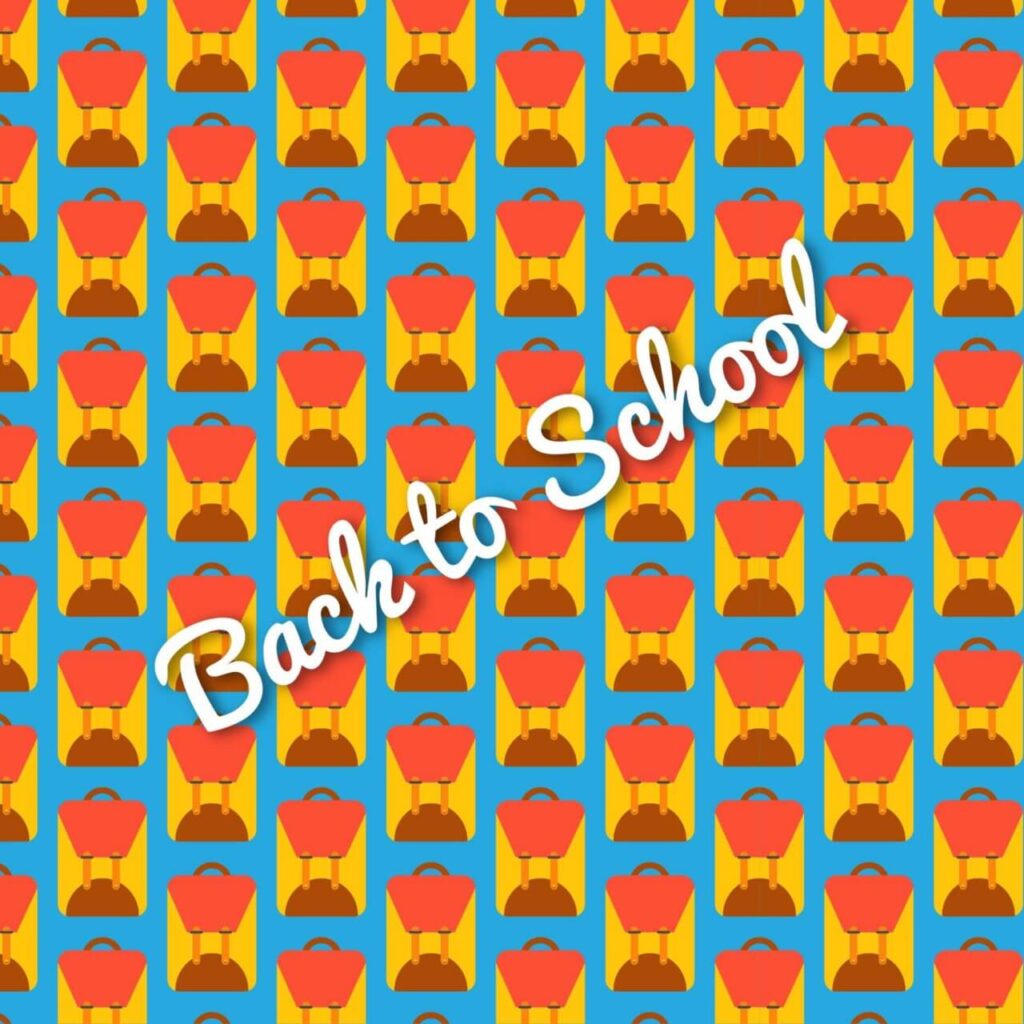 School bag pattern, back to school