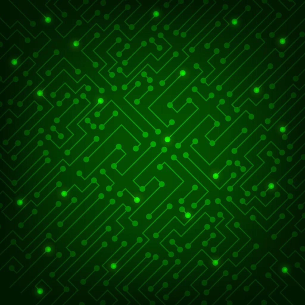 High tech abstract green background