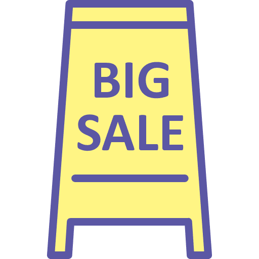 Big, sale, moment icon