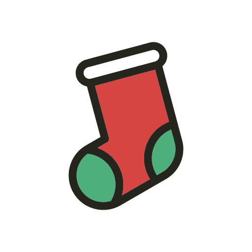 Christmas, holidays, sock icon