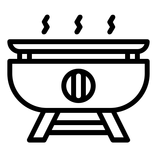 Picnic, portable, grill icon