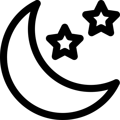 Night, star, moon icon