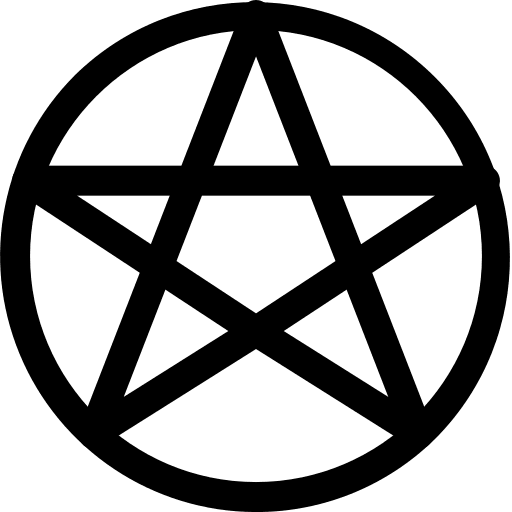 Pentagram, sign, euro icon