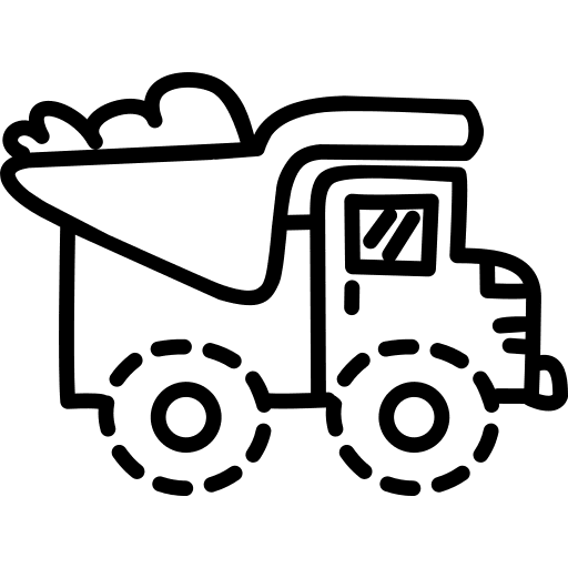 Heavy, truck, construction icon