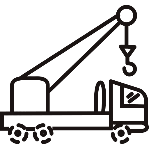 Towing, truck, construction icon