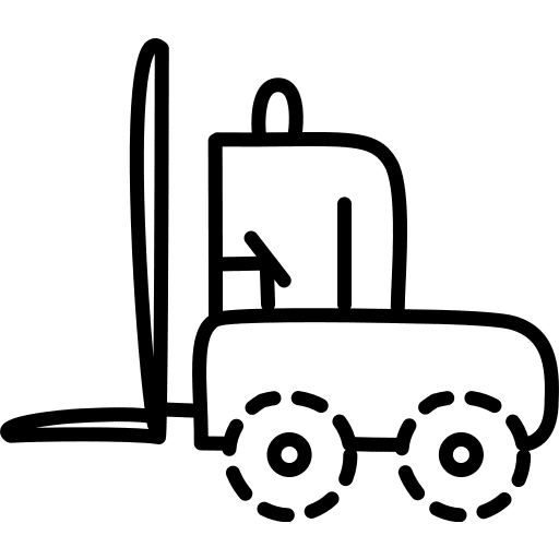 Forklift, construction, vehicle icon