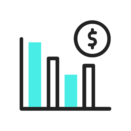 Financial, analytics, chart icon