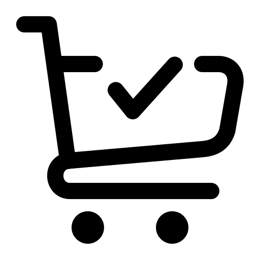 Shopping, cart, checklist icon