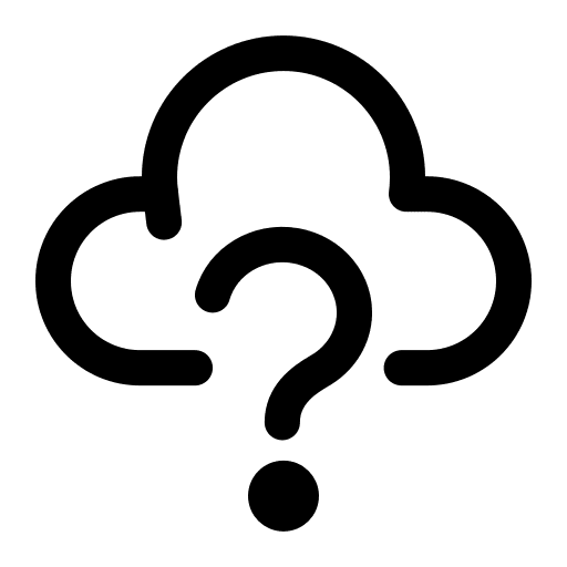 Cloud, questions icon