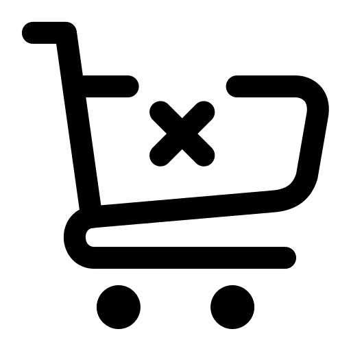 Shopping, cart, x icon