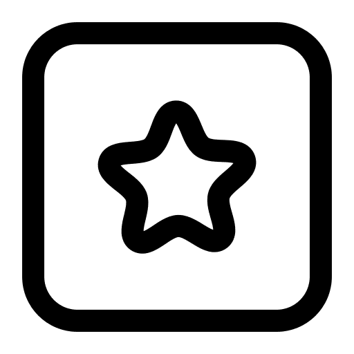 Rectangle, star icon