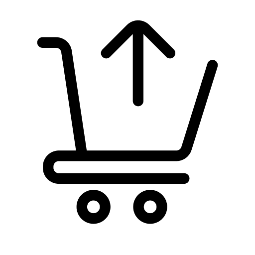 Cart, upload icon