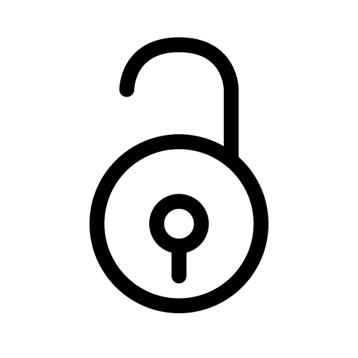 Lock, open icon