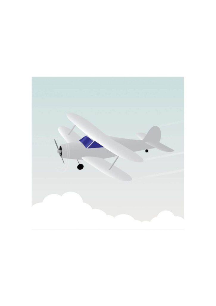 Vector illustration White airplane