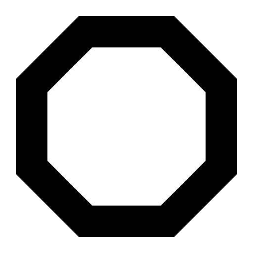 Octagon, geometry, stroke icon