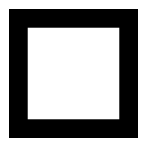 Square, shape, stroke icon