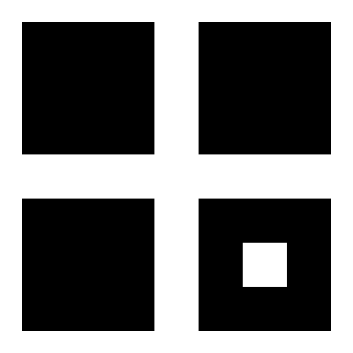 Squares, boxes, layout icon