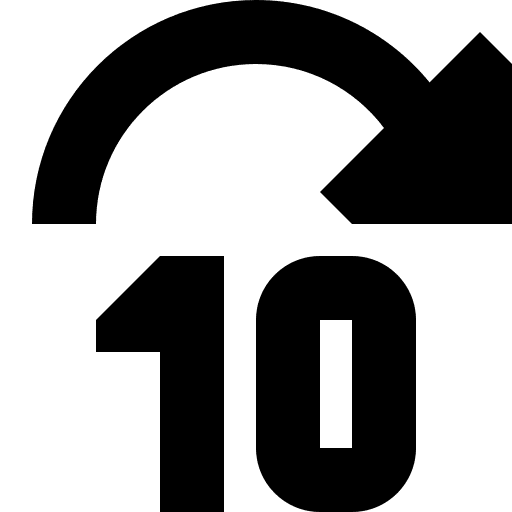 Forward, ten, seconds icon