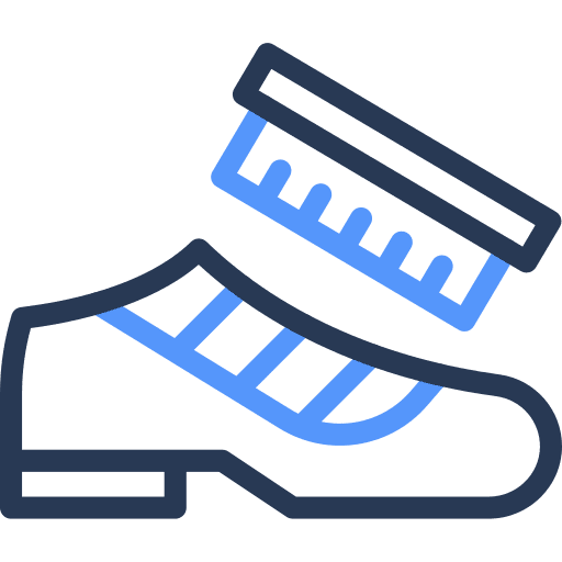 Polish, shoe, brush icon