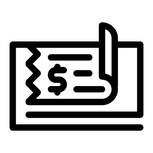 Checkbook, bank, payment icon