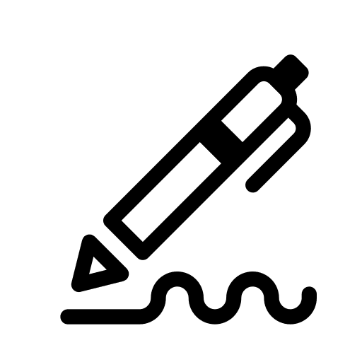 Pen, ballpoint, writing icon