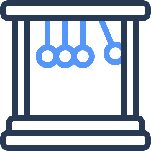 Newton, cradle, physics icon