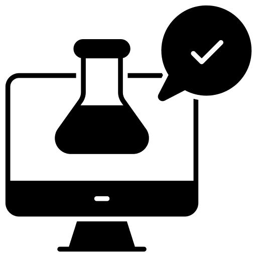 Virtual, labs, experiments icon