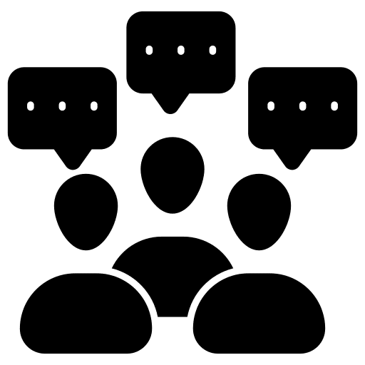 Discussion, forums, communication icon