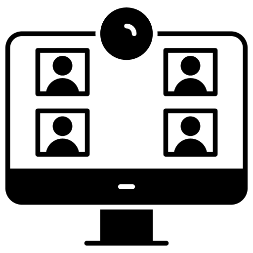 Virtual, classroom, education icon