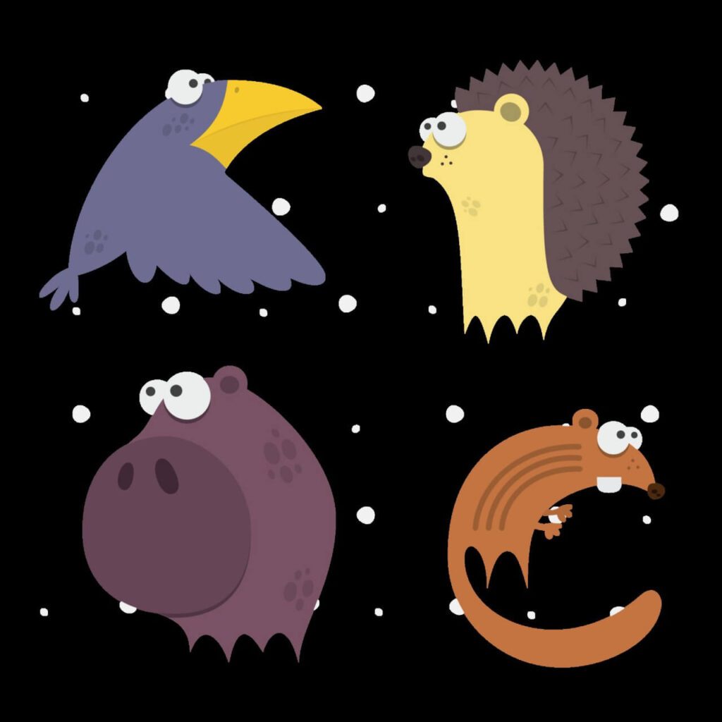 Cute Animals Vector Set 6