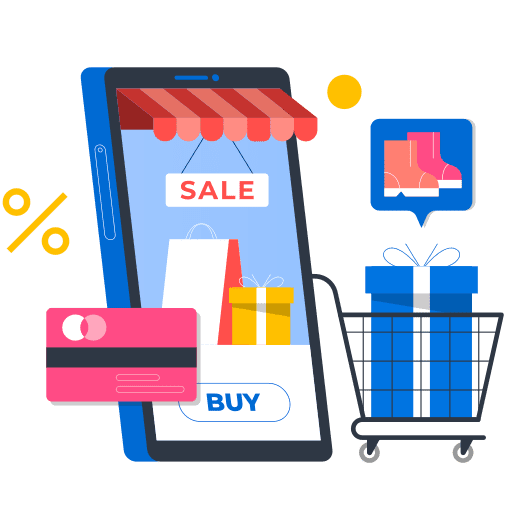 Online, sale, business icon