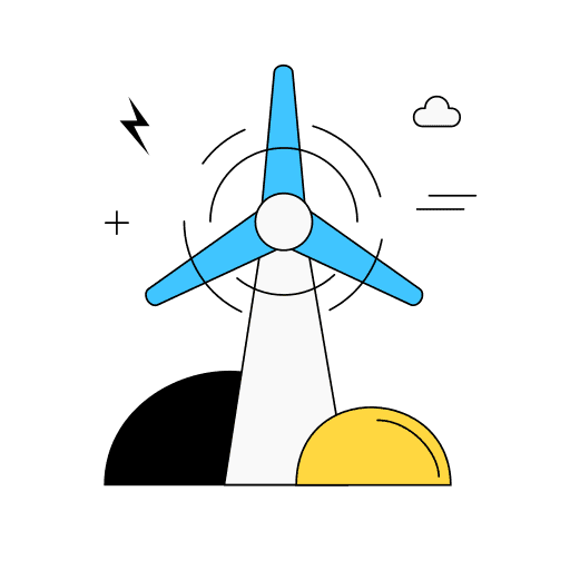 Wind, energy icon