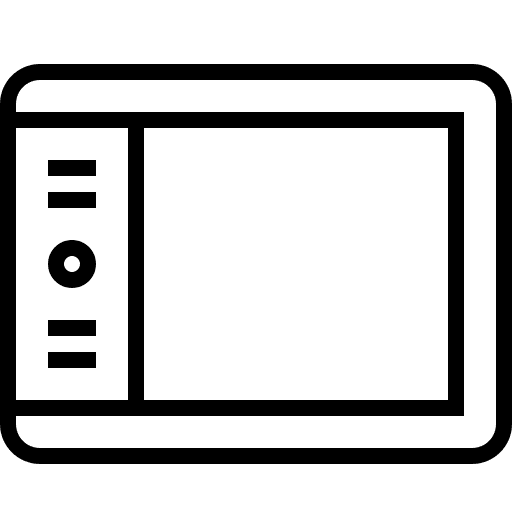 Appliances, digitizer, drawing tablet icon