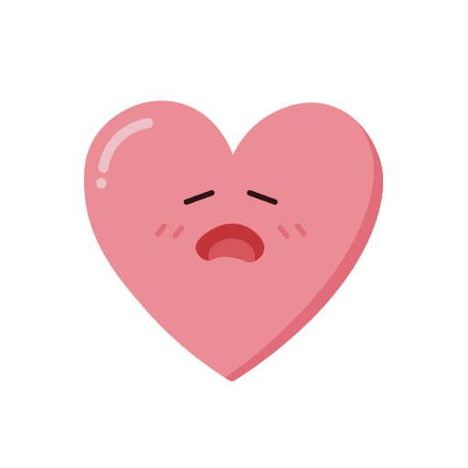 Heart, unhappy, emoji icon