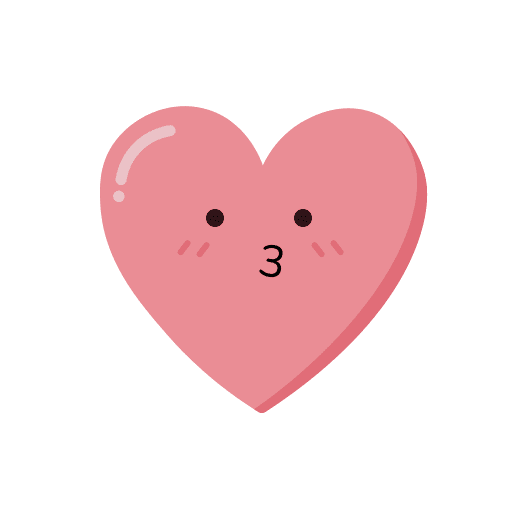 Heart, emoji, cute icon