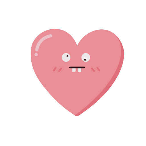 Confused, emoji, heart icon