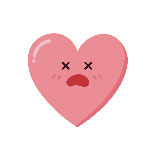 Heart, emoji, dizzy icon