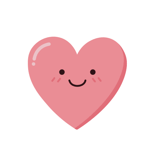 Heart, happy, emoji icon