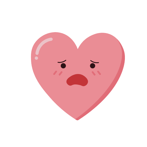 Cute, heart, shock icon