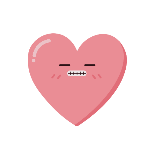 Unhappy, heart, silence icon