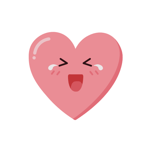 Laugh, heart, emoji icon