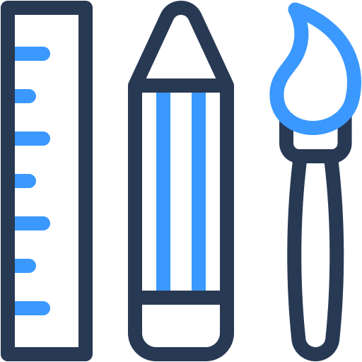 Drawing, tools, art icon