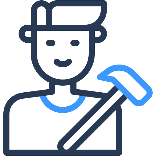 Craftsman, workshop, hammer icon