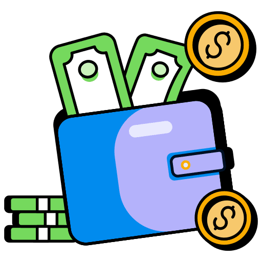 Business, management, wallet icon