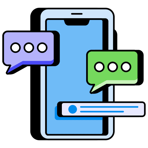 Business, management, chat message icon